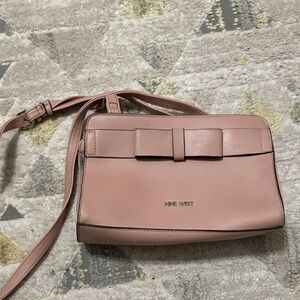 Nine West Blush Crossbody Bag with Bow Accent